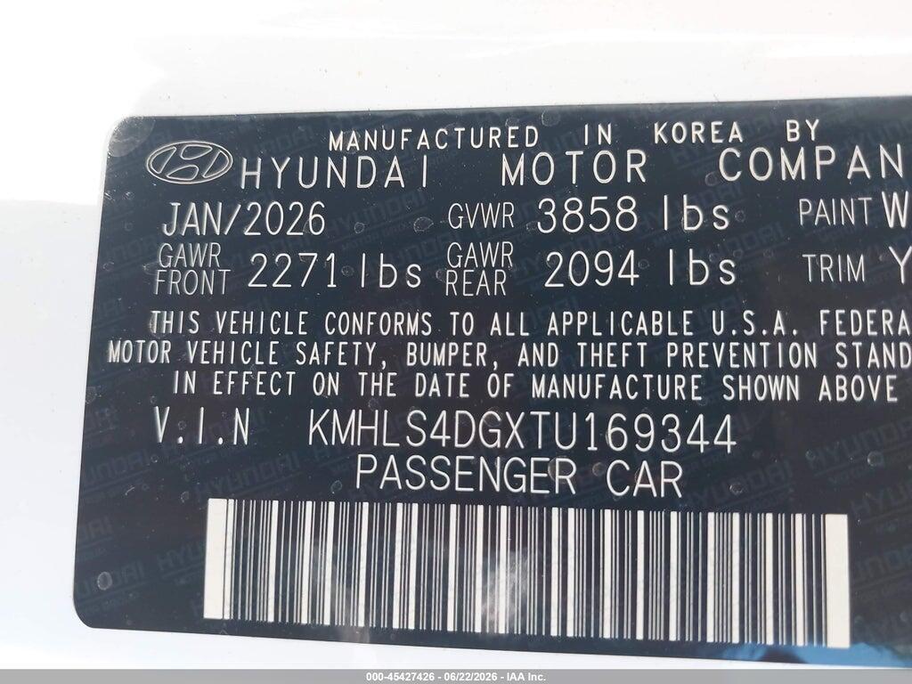 KMHLS4DGXTU169344 2026 HYUNDAI ELANTRA photo no. 9