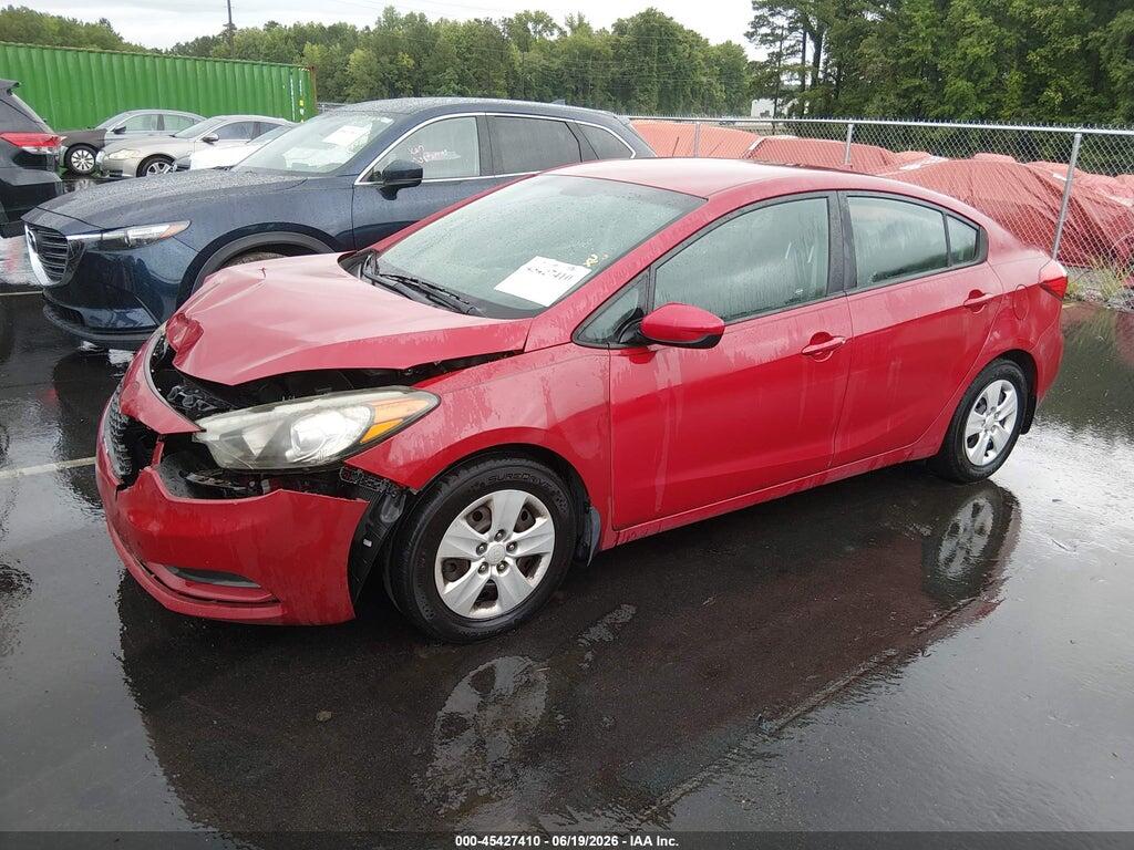 KNAFK4A61G5458476 2016 KIA FORTE photo no. 2