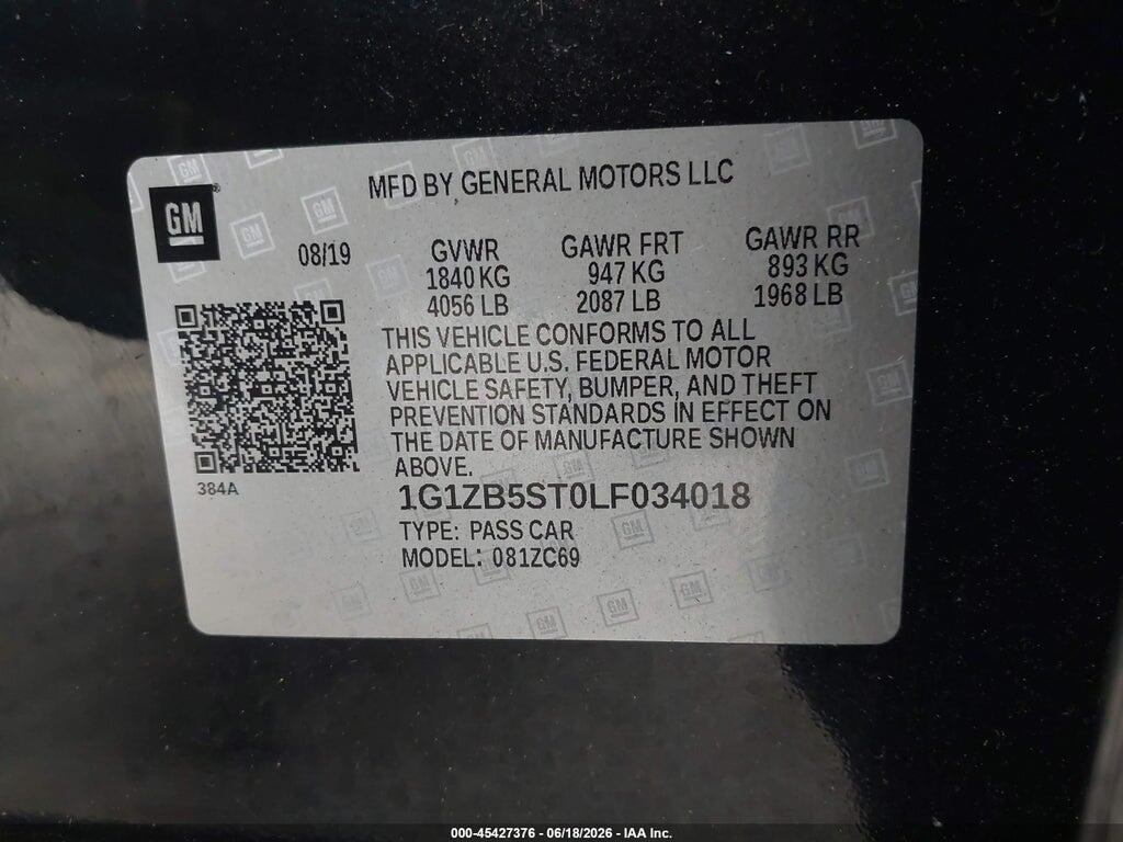 1G1ZB5ST0LF034018 2020 CHEVROLET MALIBU photo no. 9