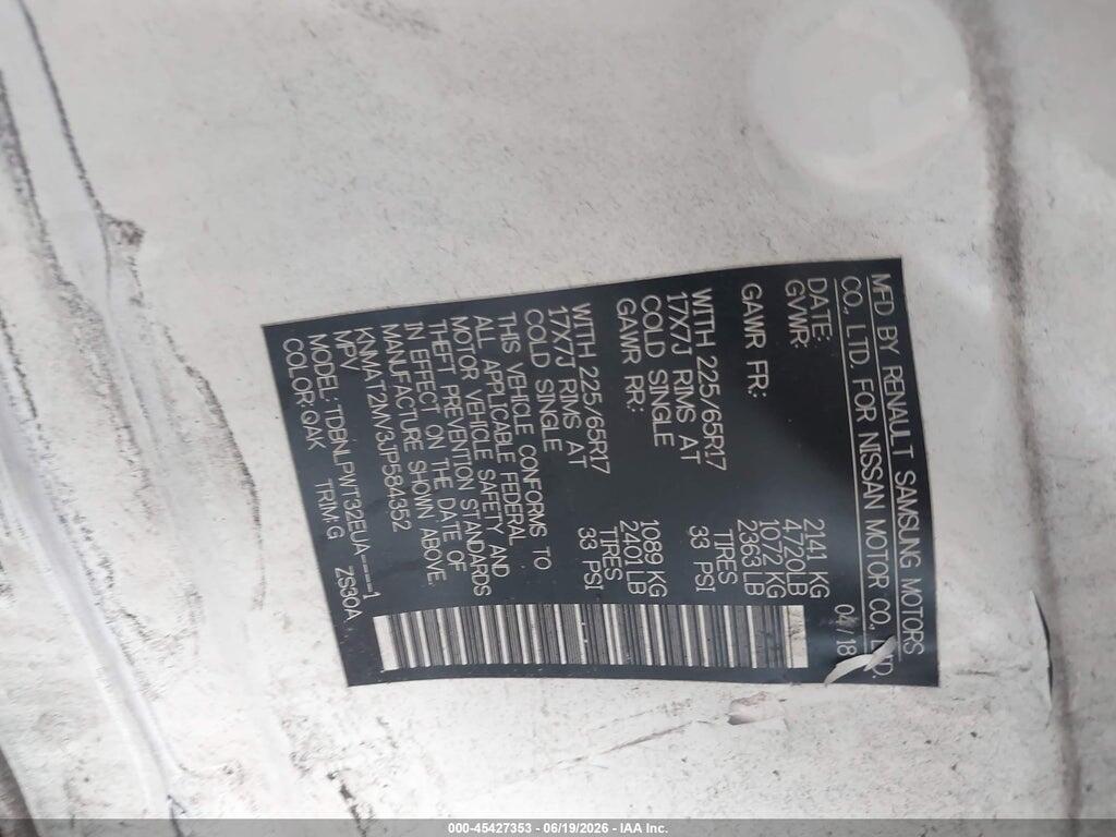 KNMAT2MV3JP584352 2018 NISSAN ROGUE photo no. 9