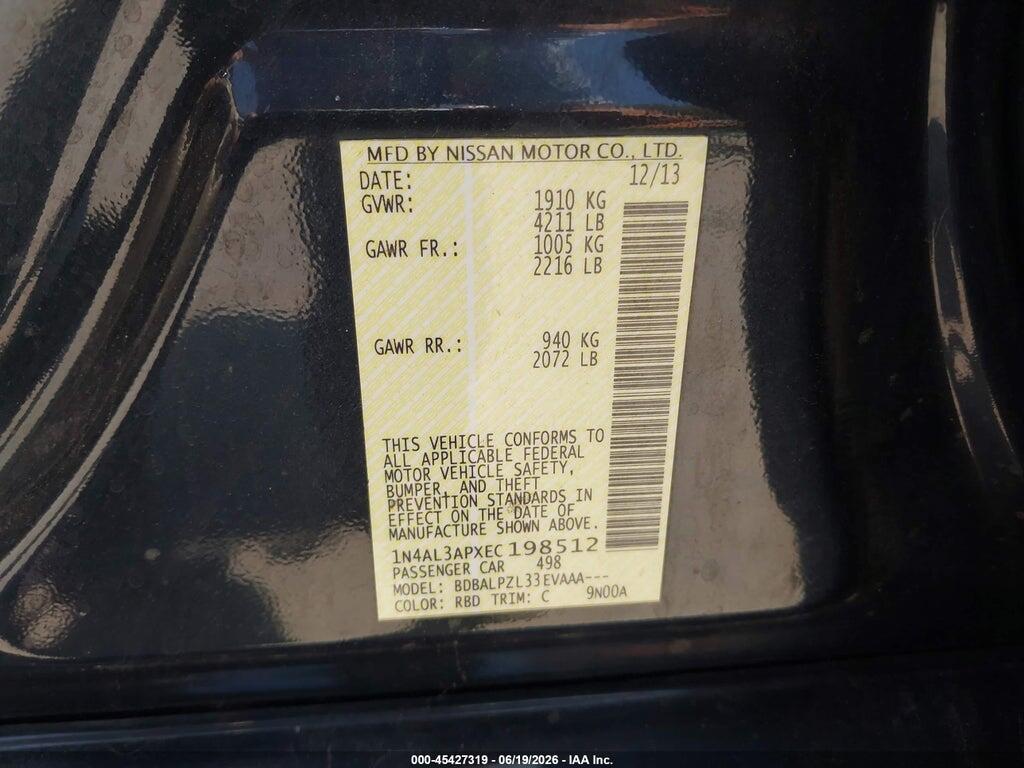 1N4AL3APXEC198512 2014 NISSAN ALTIMA photo no. 9