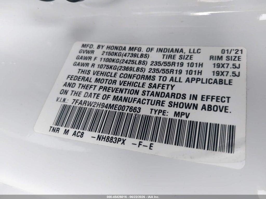 7FARW2H94ME007663 2021 HONDA CR-V photo no. 9