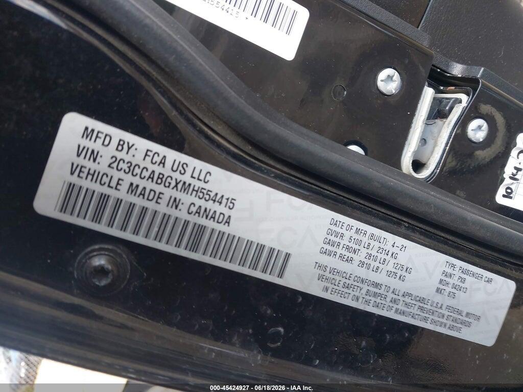 2C3CCABGXMH554415 2021 CHRYSLER 300 photo no. 9