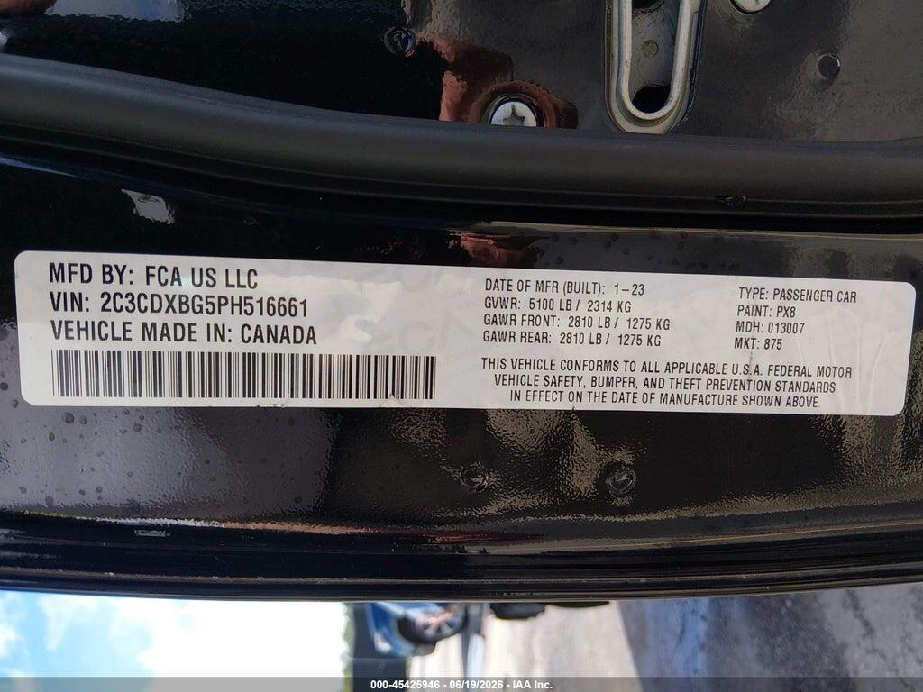 2C3CDXBG5PH516661 2023 DODGE CHARGER photo no. 9