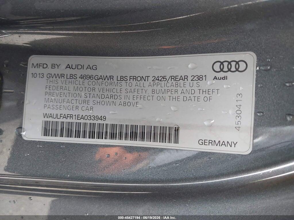 WAULFAFR1EA033949 2014 AUDI A5 photo no. 9