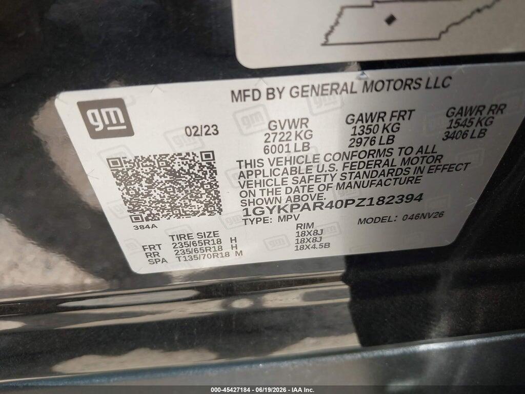 1GYKPAR40PZ182394 2023 CADILLAC XT6 photo no. 9
