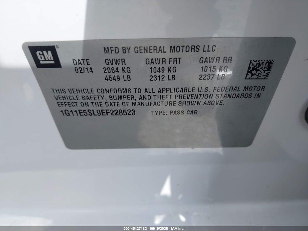 1G11E5SL9EF228523 2014 CHEVROLET MALIBU photo no. 9