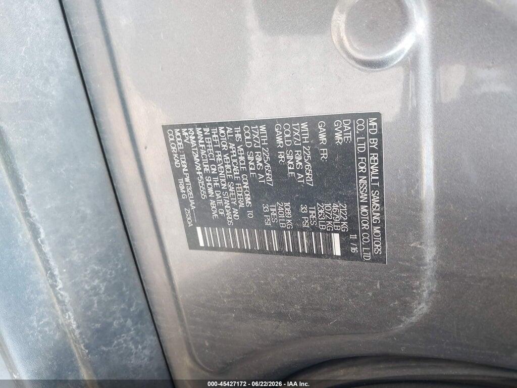 KNMAT2MVXHP515555 2017 NISSAN ROGUE photo no. 9