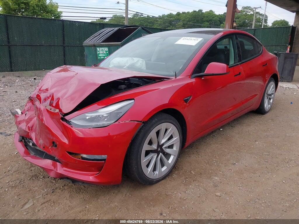 5YJ3E1EB9MF060865 2021 TESLA MODEL 3 photo no. 2