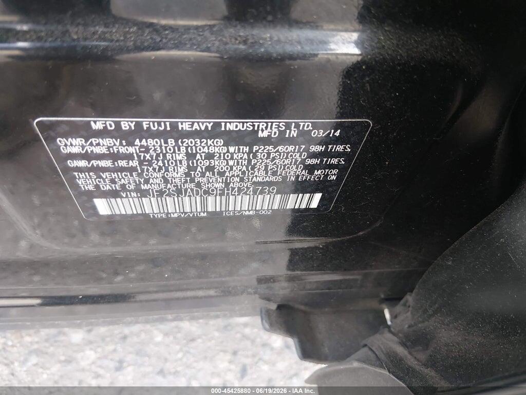JF2SJADC9FH424739 2015 SUBARU FORESTER photo no. 9