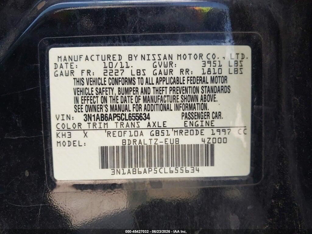 3N1AB6AP5CL655634 2012 NISSAN SENTRA photo no. 9