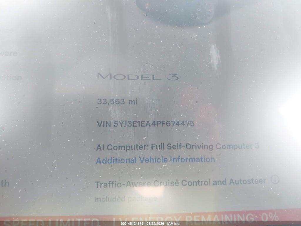 5YJ3E1EA4PF674475 2023 TESLA MODEL 3 photo no. 7