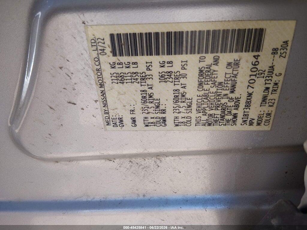 5N1BT3BBXNC701064 2022 NISSAN ROGUE photo no. 9