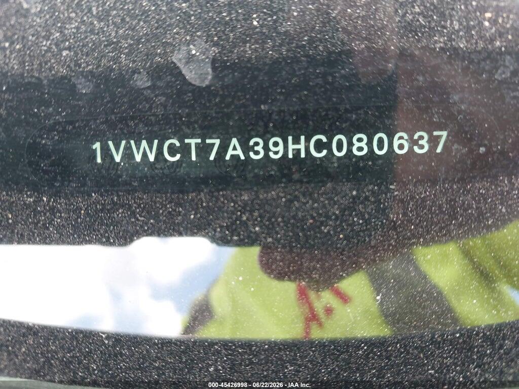 1VWCT7A39HC080637 2017 VOLKSWAGEN PASSAT photo no. 9