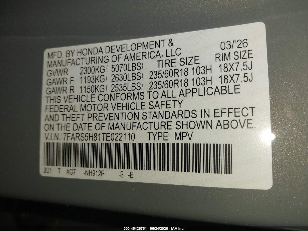 7FARS5H81TE022110 2026 HONDA CR-V HYBRID photo no. 9