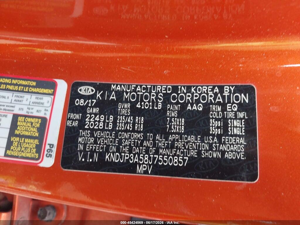 KNDJP3A58J7550857 2018 KIA SOUL photo no. 9