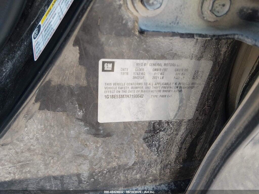 1G1BE5SM7H7190642 2017 CHEVROLET CRUZE photo no. 9