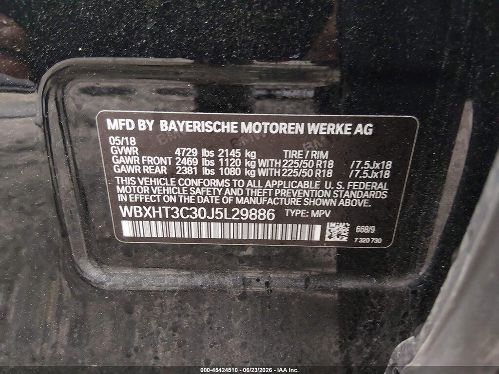 WBXHT3C30J5L29886 2018 BMW X1 photo no. 9