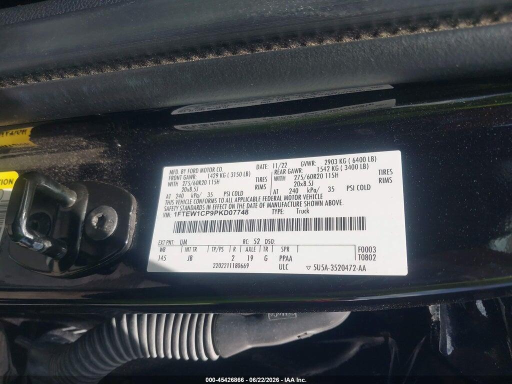 1FTEW1CP9PKD07748 2023 FORD F-150 photo no. 9