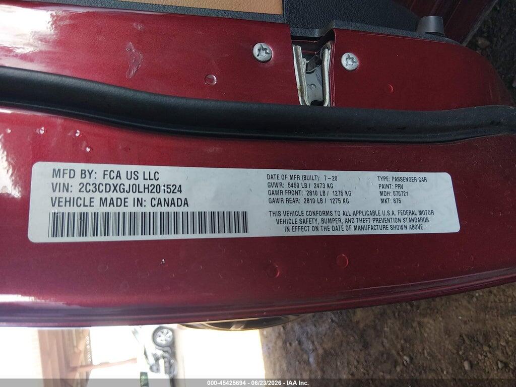 2C3CDXGJ0LH201524 2020 DODGE CHARGER photo no. 9