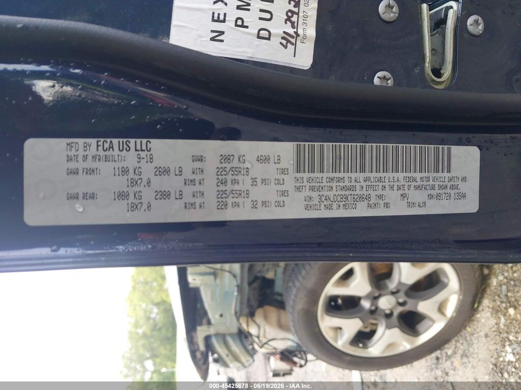 3C4NJDCB9KT620648 2019 JEEP COMPASS photo no. 9