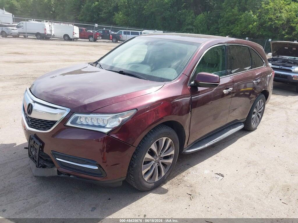 5FRYD4H4XFB018763 2015 ACURA MDX photo no. 2