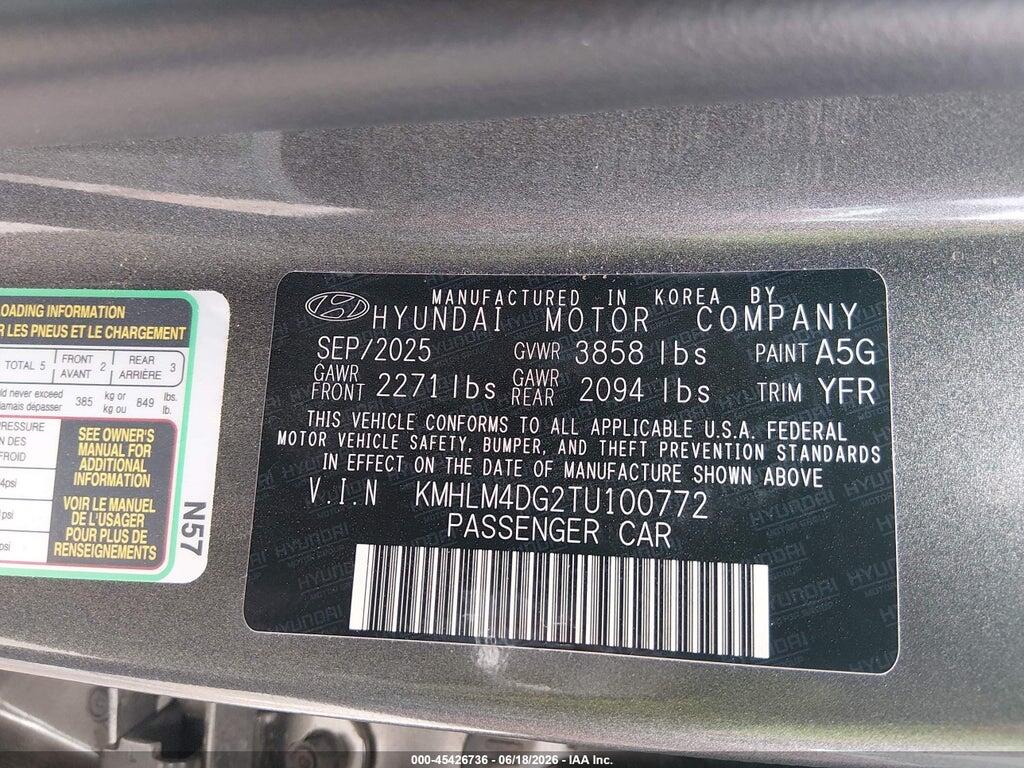 KMHLM4DG2TU100772 2026 HYUNDAI ELANTRA photo no. 9