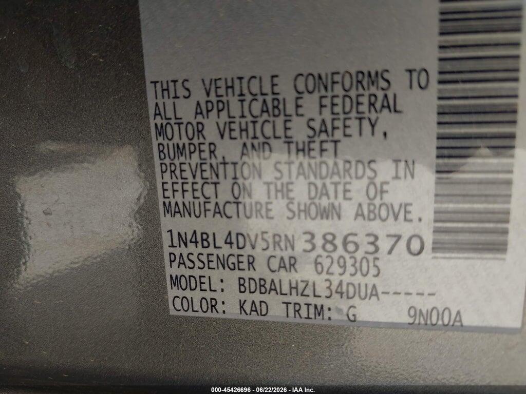 1N4BL4DV5RN386370 2024 NISSAN ALTIMA photo no. 9