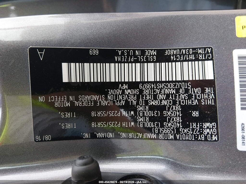 5TDJZ3DC5HS149979 2017 TOYOTA SIENNA photo no. 9