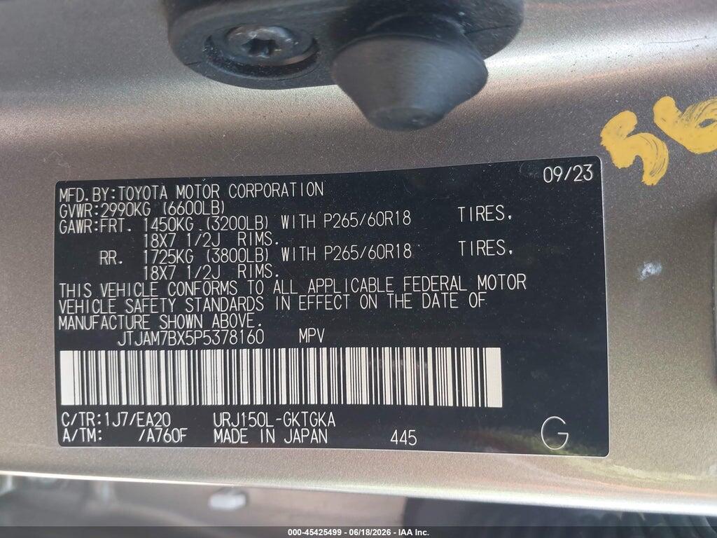 JTJAM7BX5P5378160 2023 LEXUS GX 460 photo no. 9