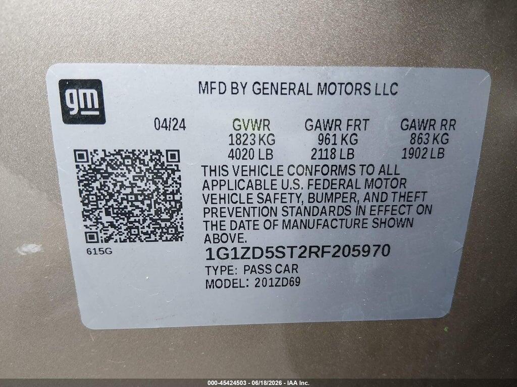 1G1ZD5ST2RF205970 2024 CHEVROLET MALIBU photo no. 9
