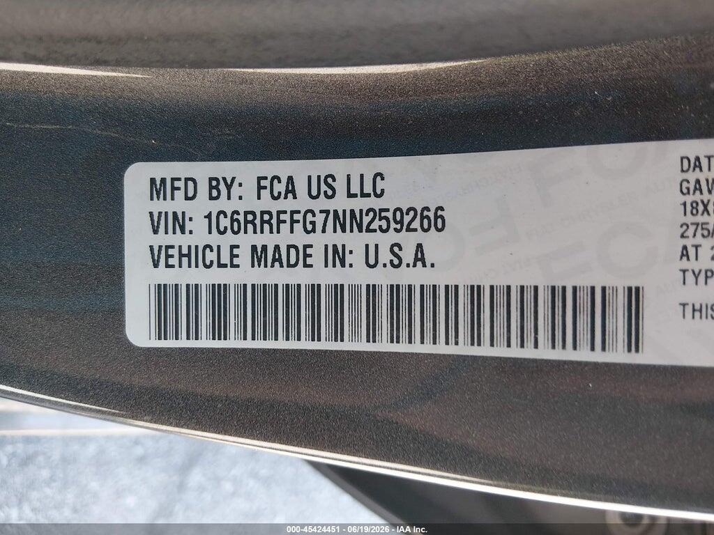 1C6RRFFG7NN259266 2022 RAM 1500 photo no. 9