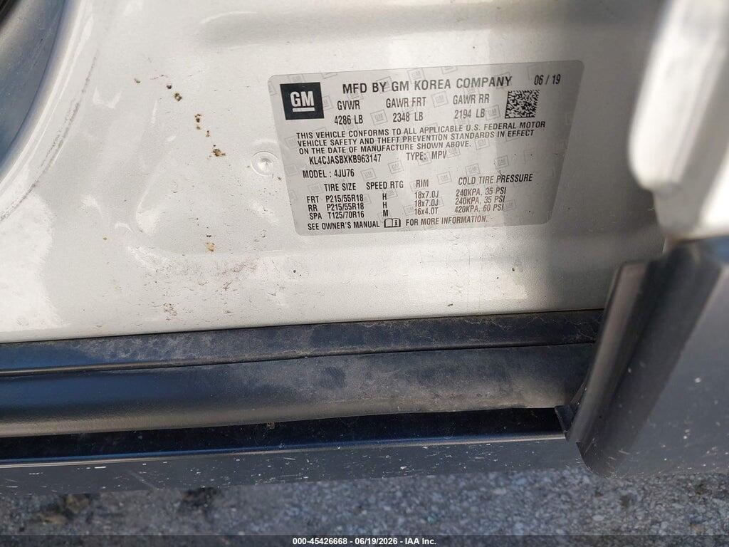 KL4CJASBXKB963147 2019 BUICK ENCORE photo no. 9