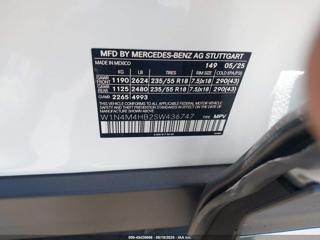 W1N4M4HB2SW436747 2025 MERCEDES-BENZ GLB 250 photo no. 9