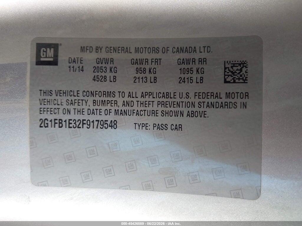 2G1FB1E32F9179548 2015 CHEVROLET CAMARO photo no. 9
