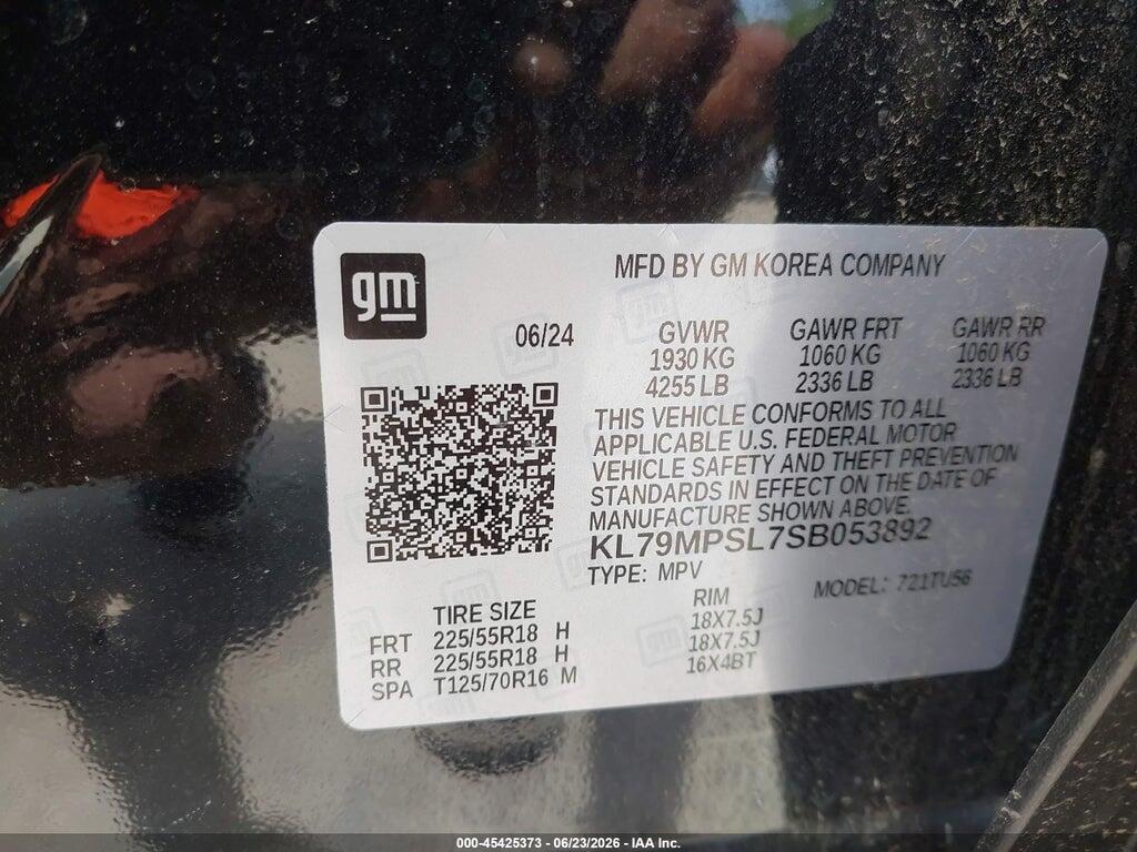 KL79MPSL7SB053892 2025 CHEVROLET TRAILBLAZER photo no. 9