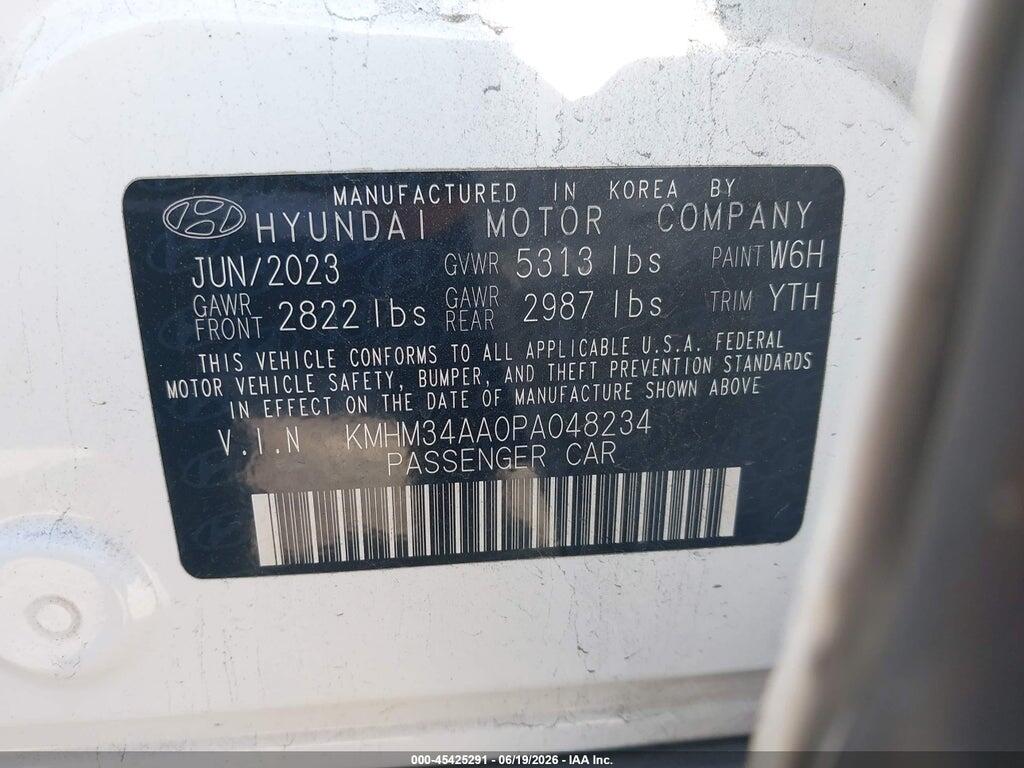 KMHM34AA0PA048234 2023 HYUNDAI IONIQ 6 photo no. 9