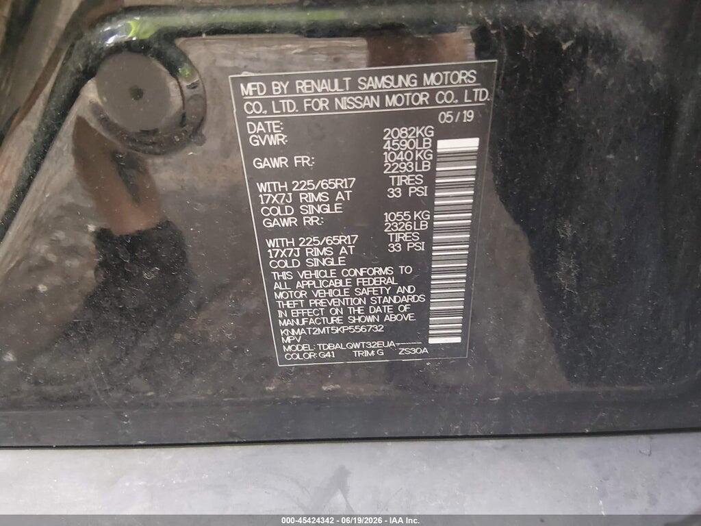 KNMAT2MT5KP556732 2019 NISSAN ROGUE photo no. 9