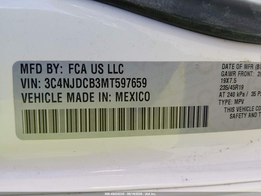 3C4NJDCB3MT597659 2021 JEEP COMPASS photo no. 9