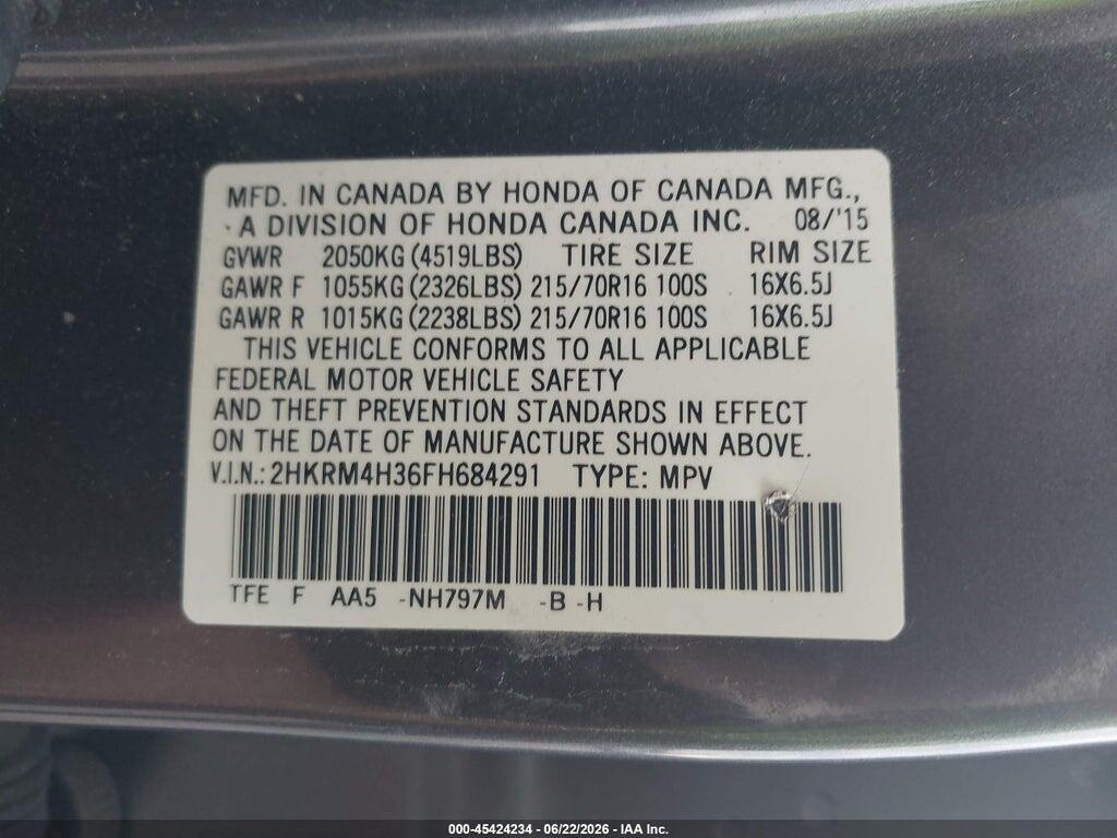 2HKRM4H36FH684291 2015 HONDA CR-V photo no. 9