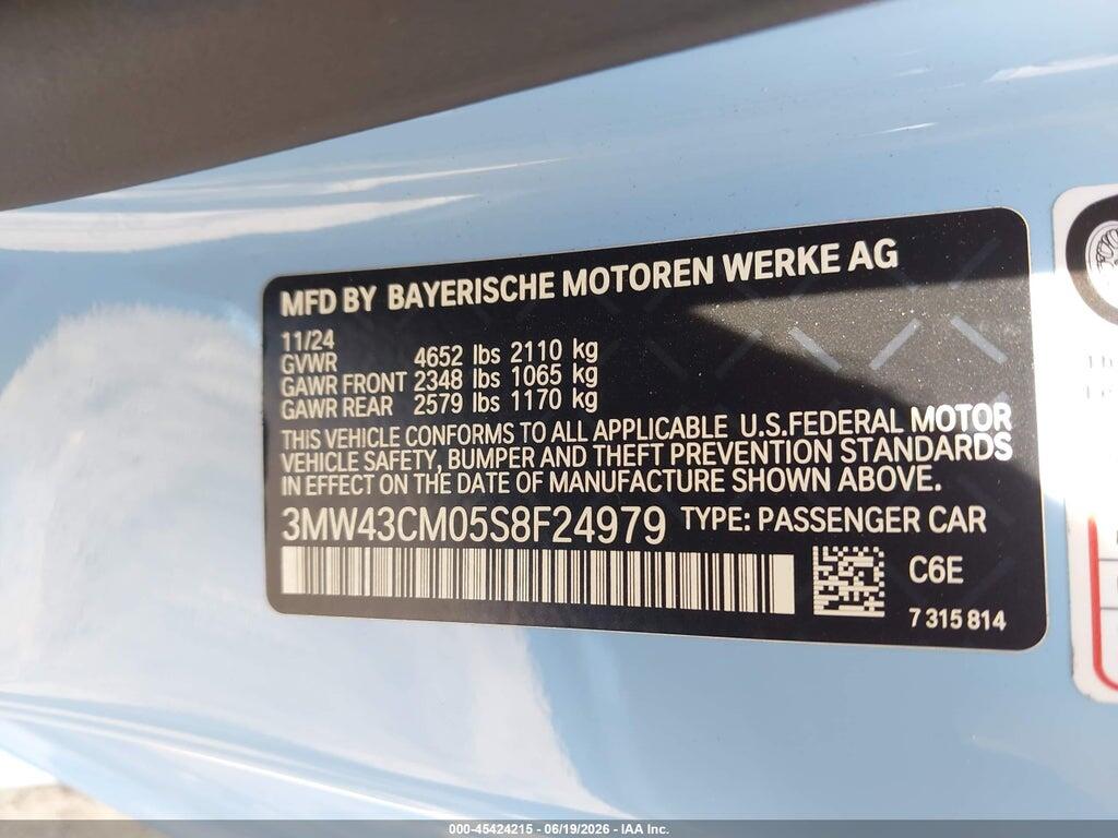 3MW43CM05S8F24979 2025 BMW M240 photo no. 9