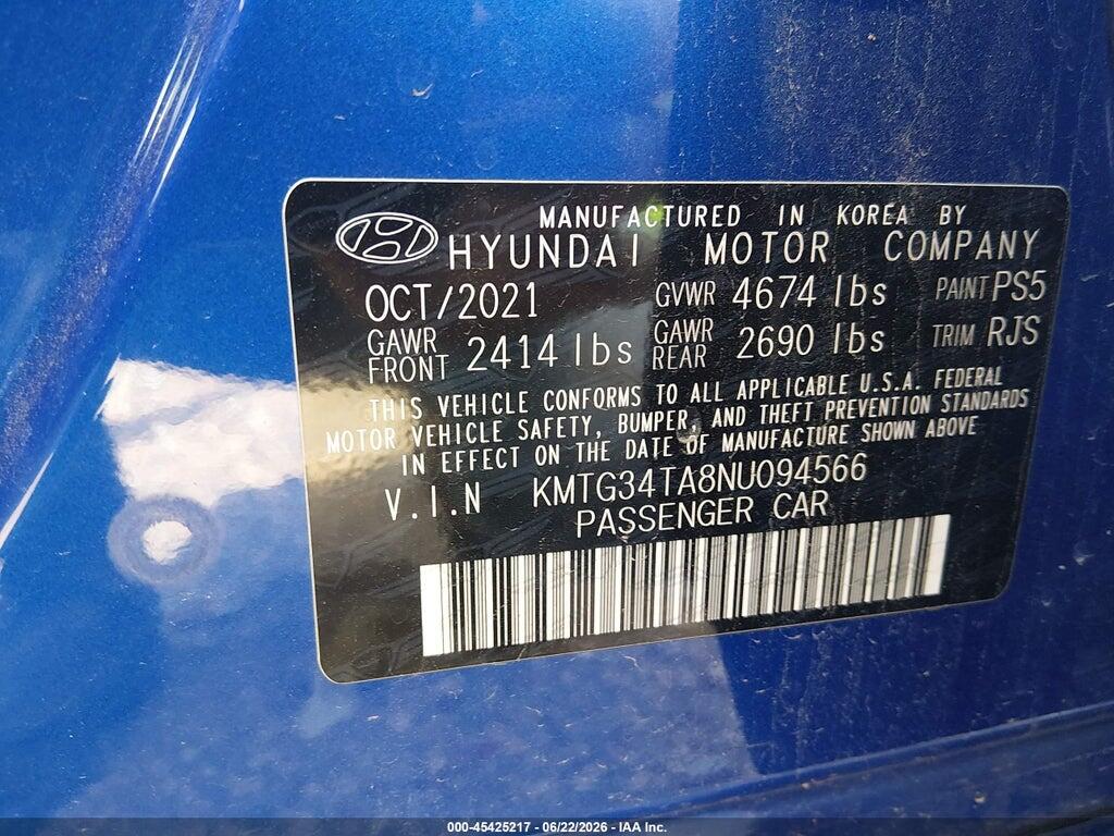 KMTG34TA8NU094566 2022 GENESIS G70 photo no. 9