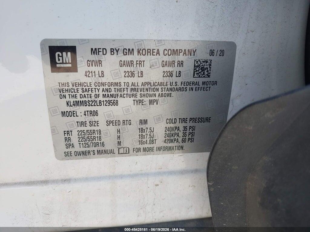 KL4MMBS22LB129568 2020 BUICK ENCORE GX photo no. 9