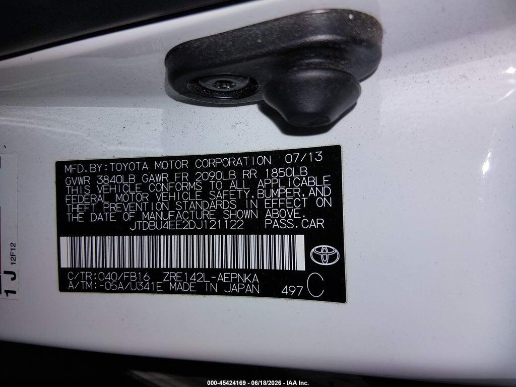 JTDBU4EE2DJ121122 2013 TOYOTA COROLLA photo no. 9