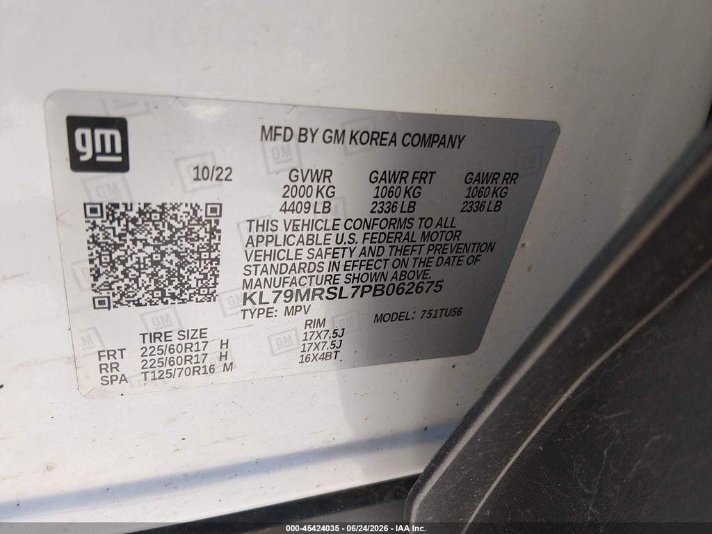 KL79MRSL7PB062675 2023 CHEVROLET TRAILBLAZER photo no. 9