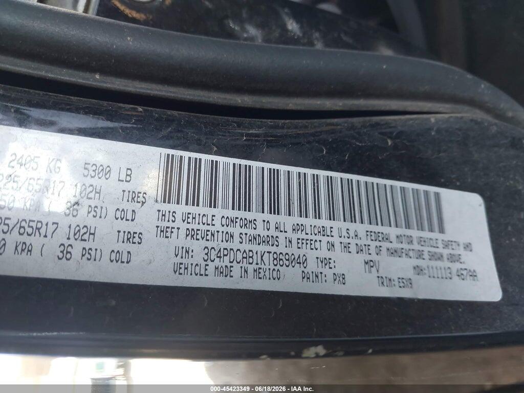 3C4PDCAB1KT869040 2019 DODGE JOURNEY photo no. 9