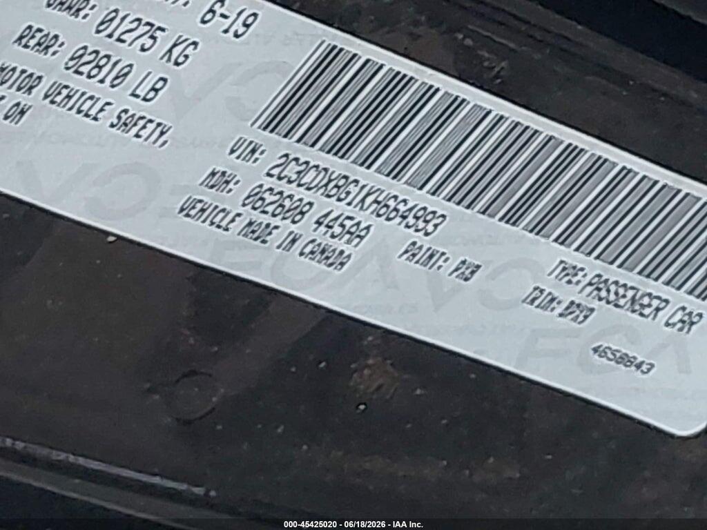 2C3CDXBG1KH664993 2019 DODGE CHARGER photo no. 9