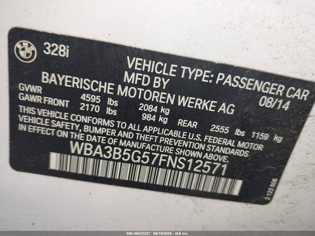 WBA3B5G57FNS12571 2015 BMW 328I photo no. 9