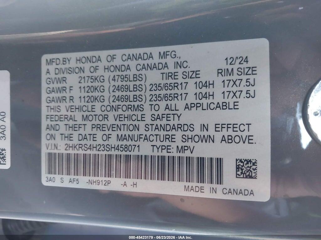 2HKRS4H23SH458071 2025 HONDA CR-V photo no. 9