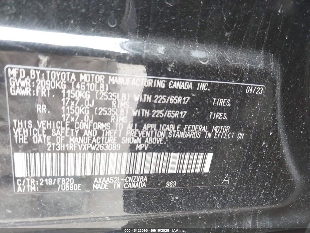 2T3H1RFVXPW263089 2023 TOYOTA RAV4 photo no. 9